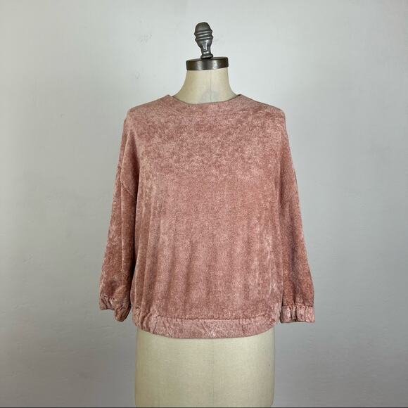 Naked Cashmere Blush Velour Crop Sweater XS/S - Picture 1 of 7